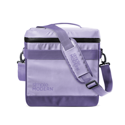 Purple ombré tote bag transitioning from pale lavender at top to deep saturated purple at bottom, dual-tone color scheme design.