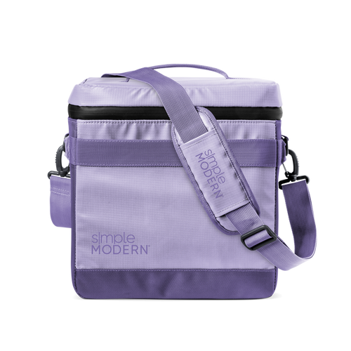 Purple ombré tote bag transitioning from pale lavender at top to deep saturated purple at bottom, dual-tone color scheme design.