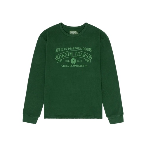 Denim Tears ADG Thermal Longsleeve Green DENIM TEARS Bluzy