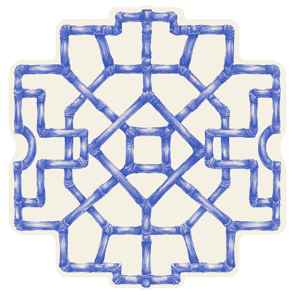 Hester & Cook Christmas Diecut Blue Bamboo Placemat