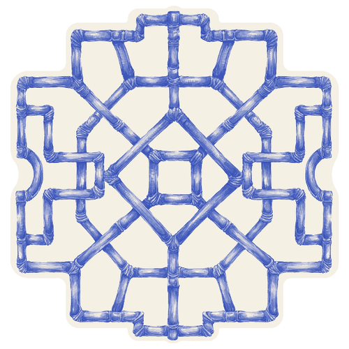Hester & Cook Christmas Diecut Blue Bamboo Placemat