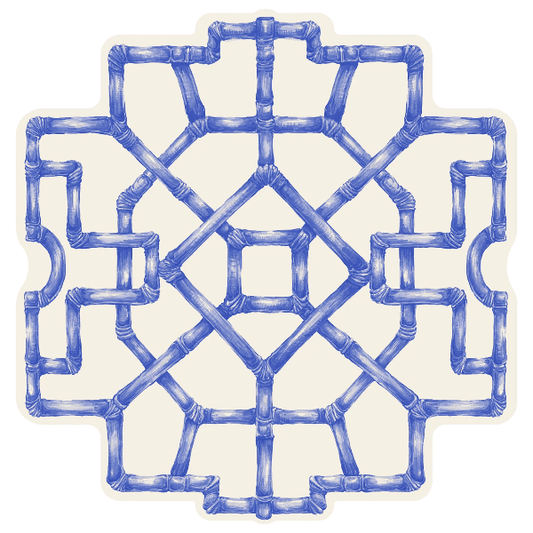 Hester & Cook Christmas Diecut Blue Bamboo Placemat