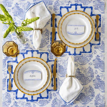 Hester & Cook Christmas Diecut Blue Bamboo Placemat