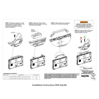DisplayPort Desktop Docking station for DELL Rugged 5420 and 5430/Pro 14/ with Kit  | K13A002 with Ac Adapter