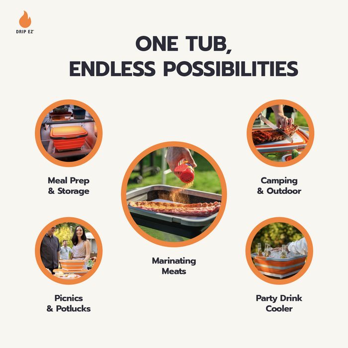 Drip EZ BBQ & Meal Prep Tub