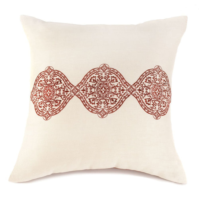 Ecru and Spice Throw Pillow