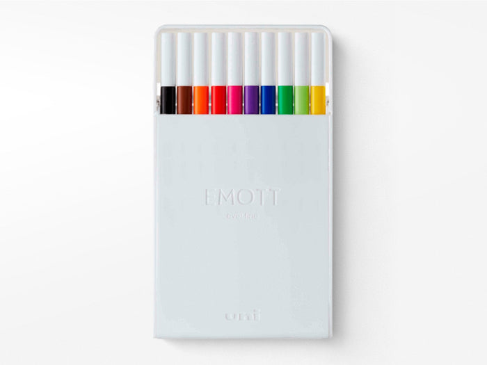 Emott Ever Fine Color Liners Set of 10 #1 Vivid