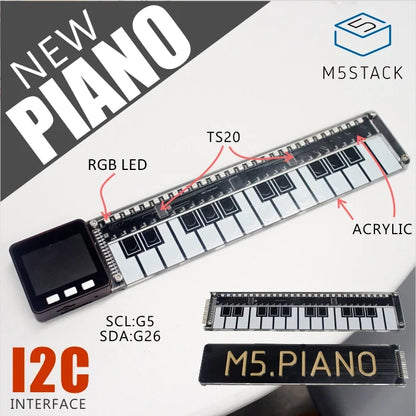 [EOL] Acrylic Piano Board with RGB LED - m5stack-store