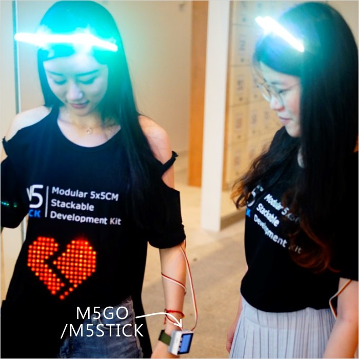 Cat Ears RGB LED Acrylic Headbands with Integrated Driver - m5stack-store