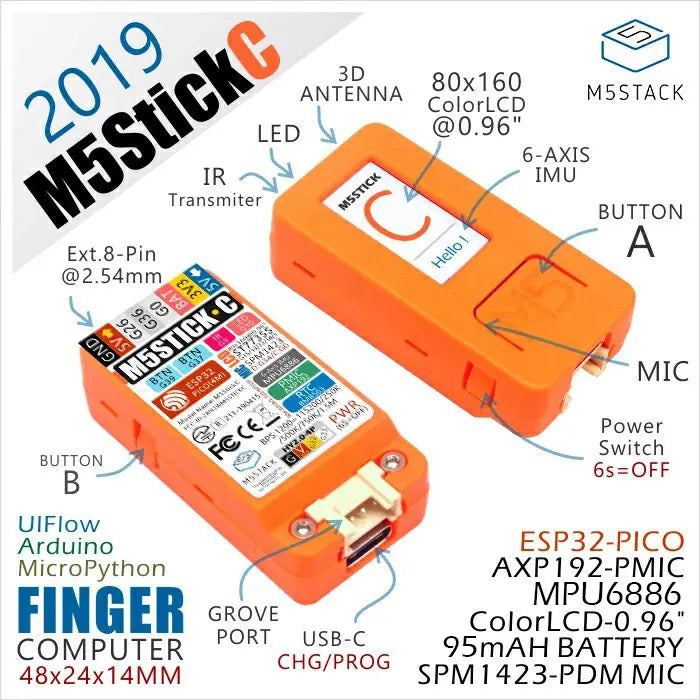 [EOL] M5StickC ESP32-PICO Mini IoT Development Kit - m5stack-store