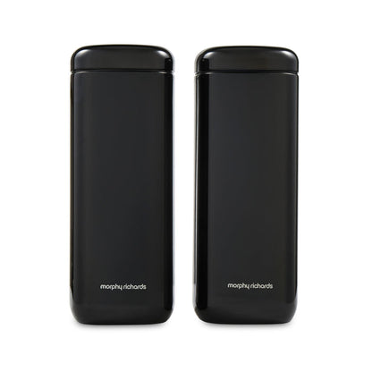 Morphy Richards cannisters on a white bckground