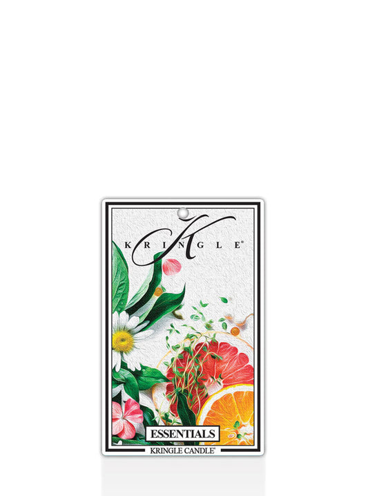 Kringle Candle Essentials air freshener with floral design on a white background