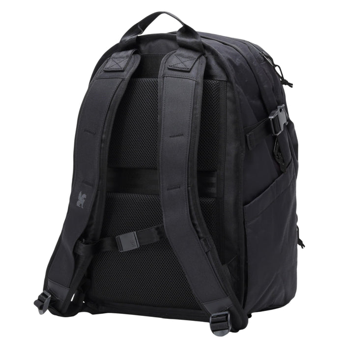 The back of the Extlek 24L Pack in Black X #color_black x
