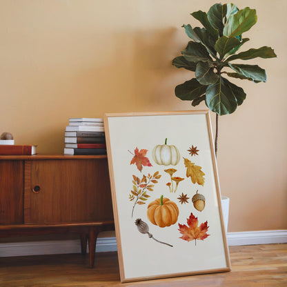 Fall Wall Art Set of 3, Pumpkin Wall Decor, Hello Fall Prints, Autumn Gallery Wall, Thanksgiving Decor, Kitchen Decor, Printable Wall Art