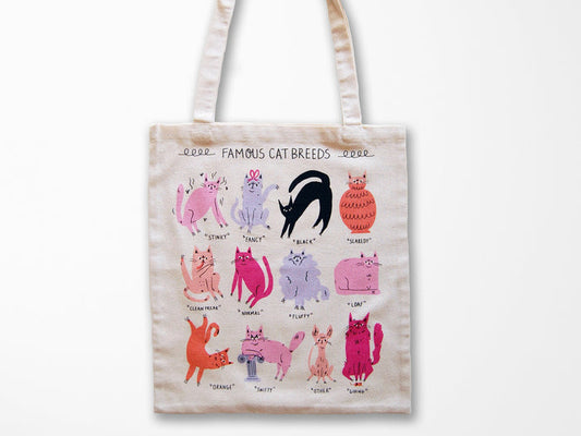 Famous Cat Breeds Tote Bag