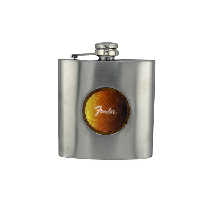 FenderbyThalia Fender White Perine Logo on Sunburst Whiskey Flask