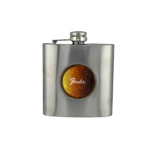 FenderbyThalia Fender White Perine Logo on Sunburst Whiskey Flask
