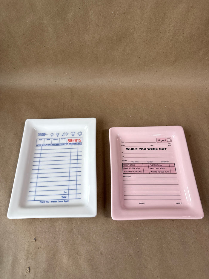 Fishs Eddy Ceramic Trays - Pair