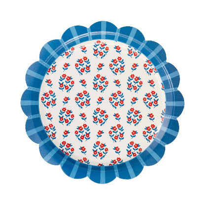 My Mind’s Eye Floral Paper Plate Set - 9"
