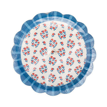 My Mind’s Eye Floral Paper Plate Set - 9"