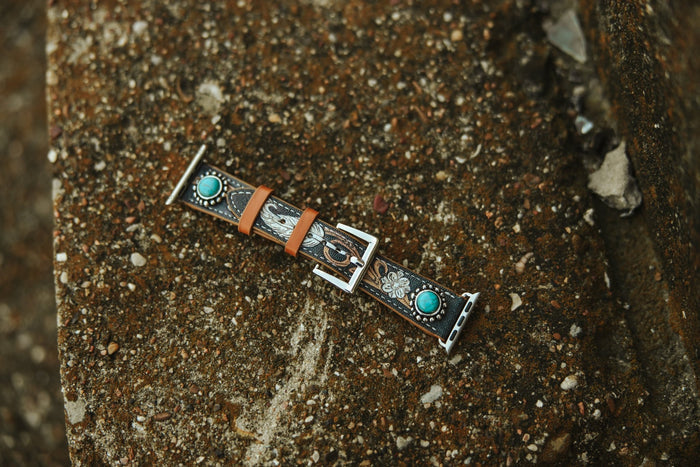 Floral Western Faux Leather Apple Watch Band38/41 (mm)