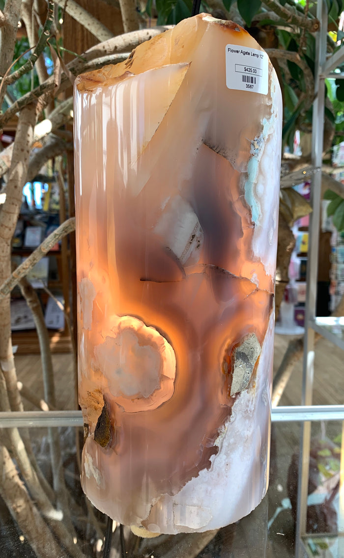 Flower Agate Lamp - Zero Point Crystals