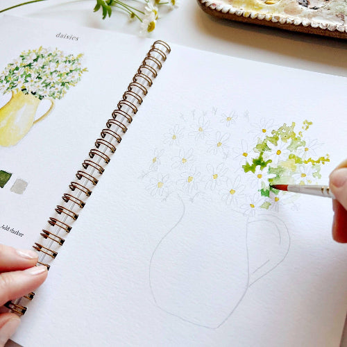 emily lex studio Flowers watercolor workbook