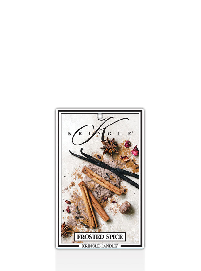 Kringle Candle air freshener for Frosted Spice on a white background