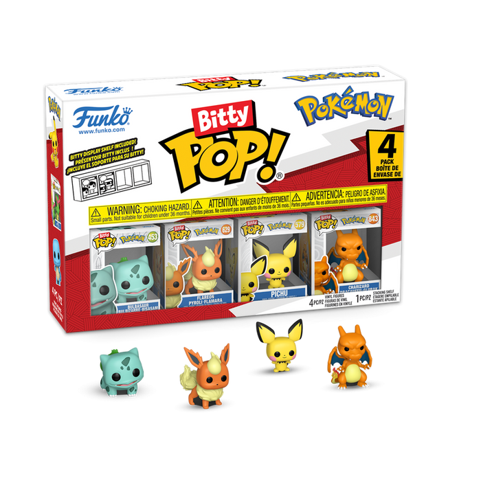 Funko Bitty POP!: Pokémon - Pokémon Characters 4-Pack Vinyl Figure