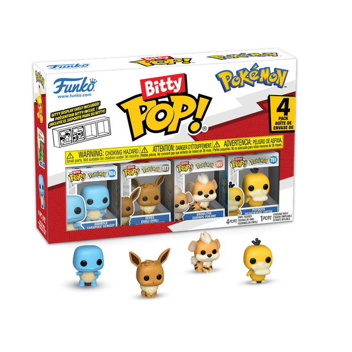 Funko Bitty POP!: Pokémon - Pokémon Characters 4-Pack Vinyl Figure