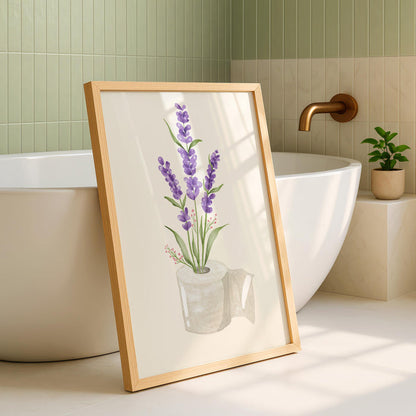 Funny Bathroom Wall Art Set of 9, Nice Bum Goose Print, Lavender Bathroom Decor, Purple Bathroom Signs, Printable Bathroom Gallery Set