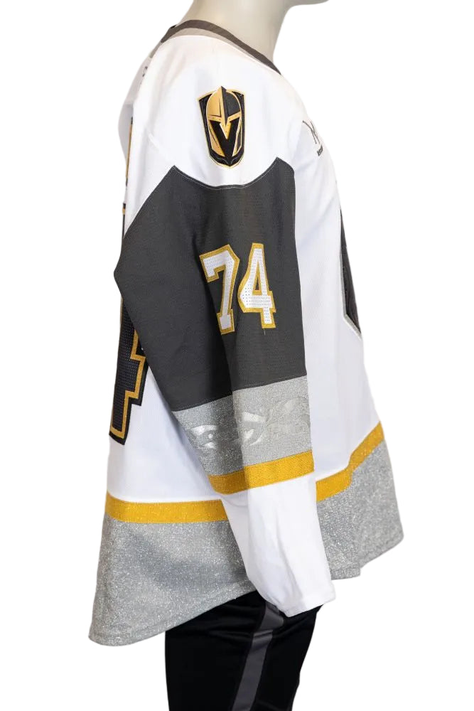 Game-Issued:74 Noah Carroll White Jersey-484 - Vegas Team Store
