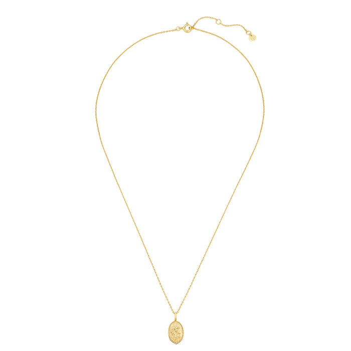 Geburtsblume-Kette gold Januar Nelke