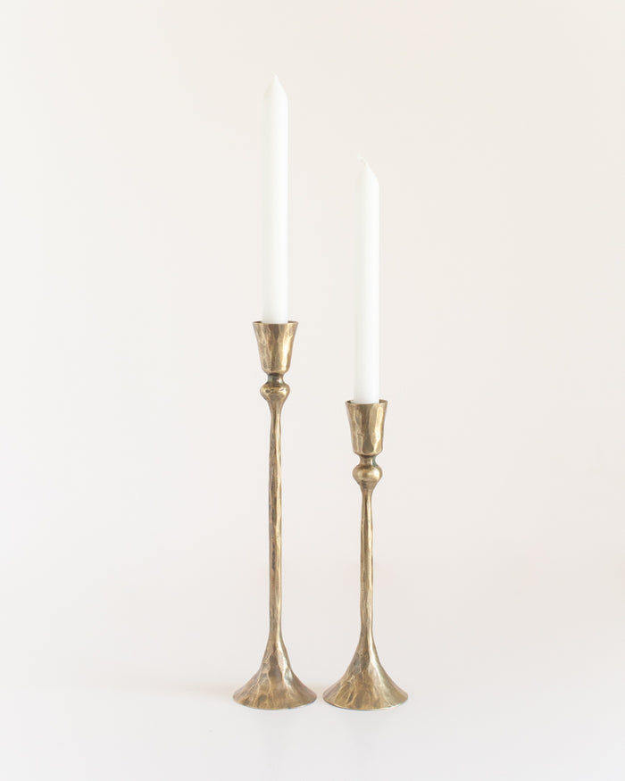 Gemini Hand-Forged Iron Candle Stands | Set of 2