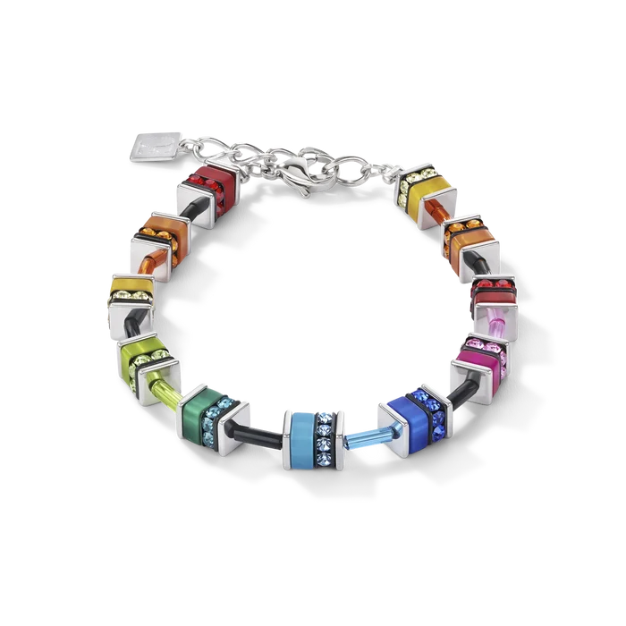 GeoCUBE® Armband classic Polaris & Strass multicolor - 4409/30-1500