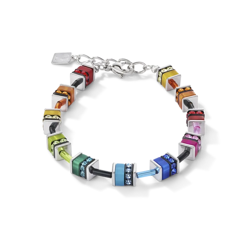 GeoCUBE® Armband classic Polaris & Strass multicolor - 4409/30-1500