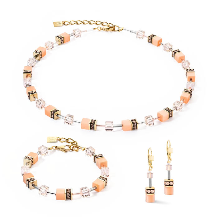 GeoCUBE® Iconic Mono Gold Ohrringe Apricot Crush - 4020/20-0230