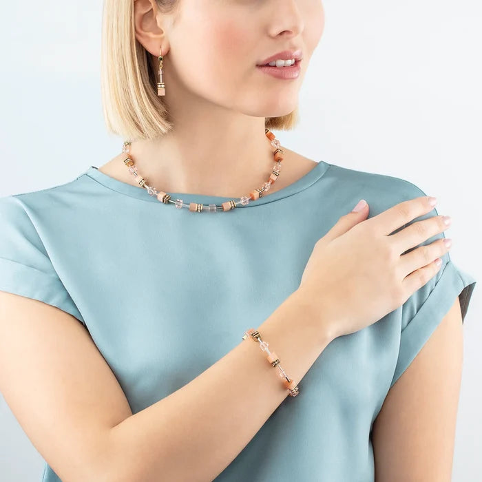 GeoCUBE® Iconic Mono Gold Ohrringe Apricot Crush - 4020/20-0230