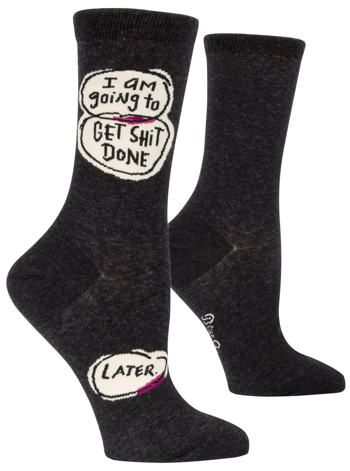 Get Sh*t Done Later Women's Crew Socks