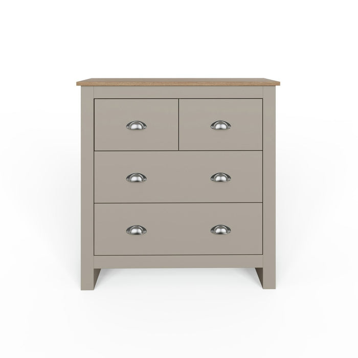 GFW Lancaster 4 Drawer Chest - Grey | First-class Style Storage