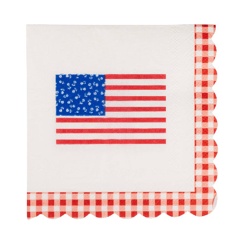 My Mind’s Eye Gingham Flag Paper Napkin