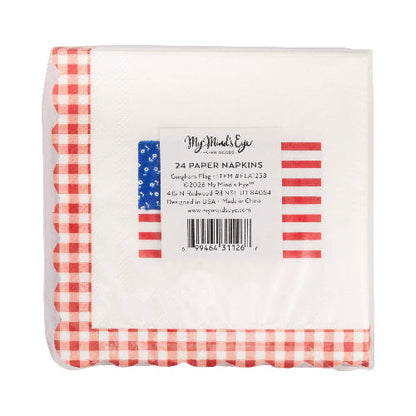 My Mind’s Eye Gingham Flag Paper Napkin