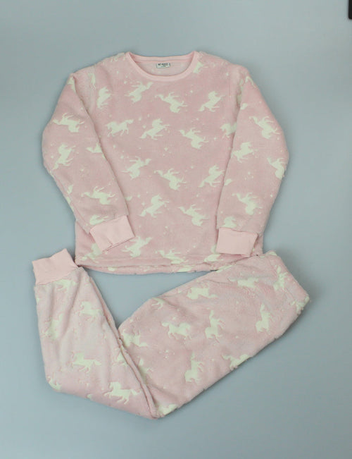 Girls Fleece Pyjama Set - Unicorn (PK6) (7-12yrs) F62473