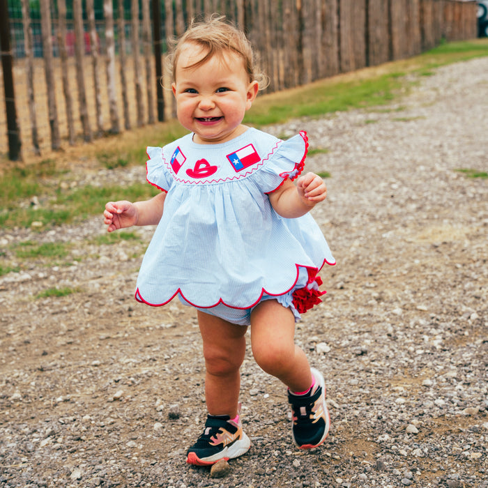 GIRLS TEXAS EMBROIDERED DRESS