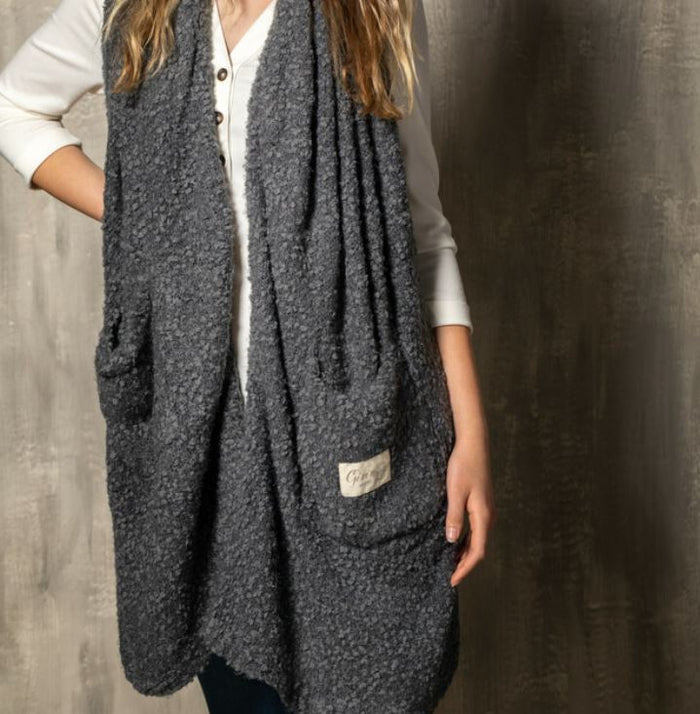 Giving Shawl Charcoal