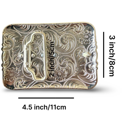 Gold & Silver Western Belt Buckle