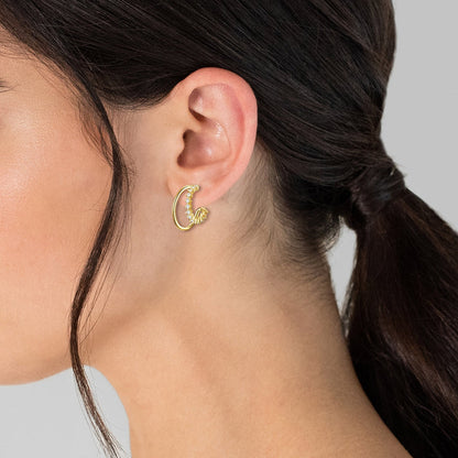 Goldene Creolen Geo-Look