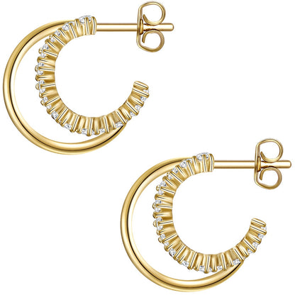 Goldene Creolen Geo-Look