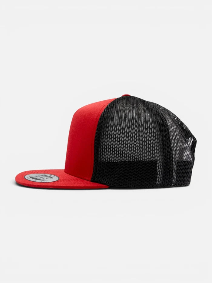 Gorra Flexfit Yupoong Trucker Rojo Negro
