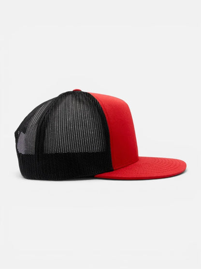 Gorra Flexfit Yupoong Trucker Rojo Negro